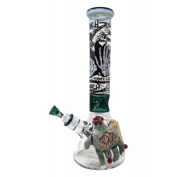 14" Cheech Glass Zombie Fingers Beaker Water Pipe with Dab Pad - [CHE-219]